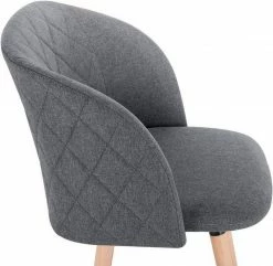 EUGAD Esszimmerstuhl (1 Stück), Küchenstuhl Wohnzimmerstuhl Polsterstuhl, Retro Design, gepolsterte Sitzfläche aus Leinen, Massivholz, Dunkelgrau -EUGAD Verkäufe 2077dd76 7a1b 5fab 8bb6 2bb683b5af59