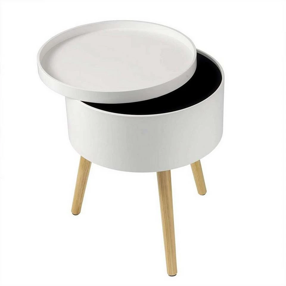 EUGAD Nachttisch, 2er-Set Beistelltisch mit Stauraum Nachtkommode Nachtschrank Holzbeine MDF 38x38x48,5cm Weiß 6 EUGAD Nachttisch, 2er-Set Beistelltisch mit Stauraum Nachtkommode Nachtschrank Holzbeine MDF 38x38x48,5cm Weiß – Bild 5