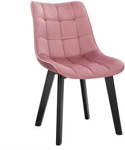 EUGAD Esszimmerstuhl (1 Stück), Wohnzimmerstuhl mit Rückenlehne, Polsterstuhl Küchenstuhl Weich Samt und Holz für ESS- und Wohnzimmer Dunkelgrau Dunkelgr&uuml;n, Rosa, Schwarz -EUGAD Verkäufe 2188e1e5 74ac 4edc 93ac 2f9db99286e4