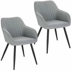 EUGAD Esszimmerstuhl (1 Stück), Küchenstuhl Wohnzimmerstuhl Sitzfläche aus Leinen Polsterstuhl mit Armlehne Metallbeine für Esszimmer Wohnzimmer Küche,Dunkelgrau Hellgrau 21 EUGAD Esszimmerstuhl (1 Stück), Küchenstuhl Wohnzimmerstuhl Sitzfläche aus Leinen Polsterstuhl mit Armlehne Metallbeine für Esszimmer Wohnzimmer Küche,Dunkelgrau Hellgrau -EUGAD Verkäufe 227f97cb 4199 4451 bea8 6a8f672a0dd7