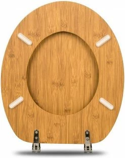 EUGAD WC-Sitz »0263MTG«, Toilettensitz WC Sitz Klodeckel Klobrille Toilettendeckel mit Absenkautomatik MDF Holz Softclose Scharnier Braun Holz -EUGAD Verkäufe 228ec2f2 3f9d 5c23 84e2 d9bf7491e442