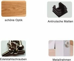 EUGAD Schreibtisch, Computertisch Esstisch Holz Stahl 80x60x70 cm Holz Vintage+schwarz Hell Eiche+schwarz, Hell Eiche+weiß, Marmor+schwarz -EUGAD Verkäufe 22de650f 5305 55fd a448 f7951658b284