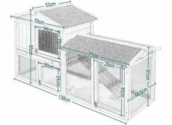 EUGAD Tierhaus, Kaninchenstall Kleintierstall Hasenkäfig, mit Treppe Wetterfest Doppelstöckig, Hellrot -EUGAD Verkäufe 231ffc32 c68d 5722 93e1 e7f5076e8de1