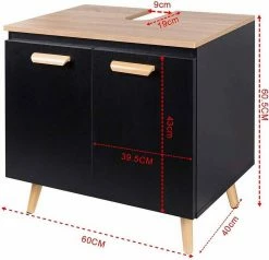 EUGAD Waschbeckenunterschrank Badschrank Unterschrank mit 2 Türe Weiß Grau, Schwarz, Weiß -EUGAD Verkäufe 23ed7d83 5405 535d a2be 8f42de4e44e7