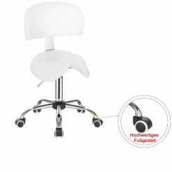 EUGAD Arbeitshocker (1er-Set), Sattelhocker mit Rückenlehne gepolstert höhenverstellbar aus Kunstleder Schwarz Grau, Weiß -EUGAD Verkäufe 24fcabdf 2e1f 5318 a432 74f8dc6f3692