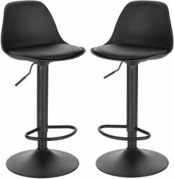 EUGAD Barhocker (Set, 2 St), 2er-Set mit Rückenlehne, Barstühle Höhenverstellbar und 360° Drehbar, Zeitgenössisch für Esszimmer, Bar Grau Schwarz -EUGAD Verkäufe 2508bed0 0e51 5d7d b968 7a95040a3bb5