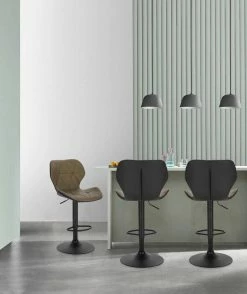 EUGAD Barhocker, 4er-Set mit Rückenlehne aus Kunstleder Metall Braun Anthrazit, Dunkelbraun, Grau -EUGAD Verkäufe 25b1355c c080 43e5 8e4b f6b43724aa13