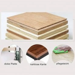 EUGAD Schreibtisch, Bürotisch mit Ablage Holz Stahl 120x64x120cm (BxTxH) Hell Eiche+schwarz Dunkel Buche-Schwarz, Hell Eiche-Schwarz, Hell Eiche-Wei&szlig; -EUGAD Verkäufe 25e9bef4 6ba4 5a9b 86b4 81fe8538dd0a