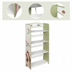 EUGAD Bücherregal, 1-tlg., Kinderregal, Bücher-Organizer mit 4 Ablagen, Zoomotive im Kinderzimmer aus MDF, Grün -EUGAD Verkäufe 25f2c322 c64b 437a 9056 5f2286319929