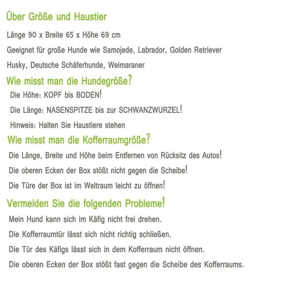 EUGAD Tiertransportbox, Hundetransportbox Alu Hundebox Reisebox Autobox für Husky Samojede Weimaraner Labrador Golden Retriever 90 x 65 x 69 cm XXL Schwarz Grau 4 EUGAD Tiertransportbox, Hundetransportbox Alu Hundebox Reisebox Autobox für Husky Samojede Weimaraner Labrador Golden Retriever 90 x 65 x 69 cm XXL Schwarz Grau – Bild 2