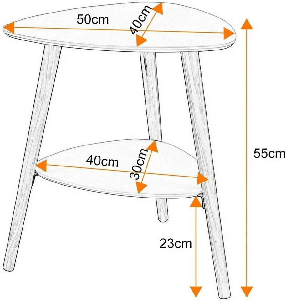 EUGAD Beistelltisch (1-St), Sofatisch Couchtisch Nachttisch Nachtkommode Nachtschrank Kaffeetisch mit 2 Ablagefäche Holzbeine MDF 50x40x55cm Weiß 5 EUGAD Beistelltisch (1-St), Sofatisch Couchtisch Nachttisch Nachtkommode Nachtschrank Kaffeetisch mit 2 Ablagefäche Holzbeine MDF 50x40x55cm Weiß – Bild 3