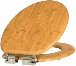 EUGAD WC-Sitz »0263MTG«, Toilettensitz WC Sitz Klodeckel Klobrille Toilettendeckel mit Absenkautomatik MDF Holz Softclose Scharnier Braun Holz