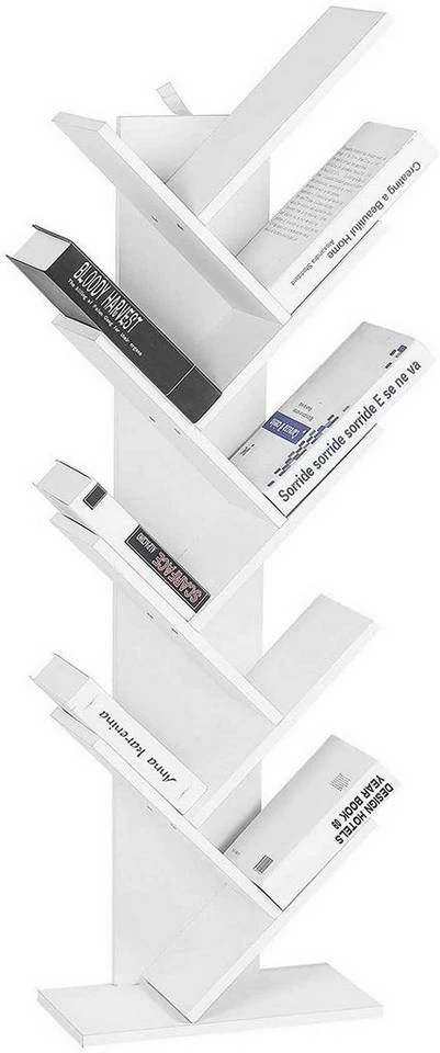 EUGAD Bücherregal, Raumteiler Standregal, mit 8 Ebenen, 40x20x127cm, Weiß 6 EUGAD Bücherregal, Raumteiler Standregal, mit 8 Ebenen, 40x20x127cm, Weiß – Bild 4