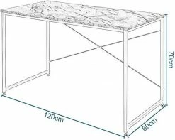 EUGAD Schreibtisch, mit Bücherregal 120x60x70 cm Schwarz Marmor Holz Vintage -EUGAD Verkäufe 28b066d8 5840 530b 9bcd 80cf17d63487
