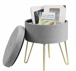 EUGAD Sitzhocker, Samthocker mit Stauraum, rund, mit stabilen goldenen Metallfüßen, Türkis Dunkelgrau, Dunkelgrün, Hellgrau, Rosa, Türkis 41 EUGAD Sitzhocker, Samthocker mit Stauraum, rund, mit stabilen goldenen Metallfüßen, Türkis Dunkelgrau, Dunkelgrün, Hellgrau, Rosa, Türkis -EUGAD Verkäufe 28d42238 57e3 536f b0bd 6c857c9a9096