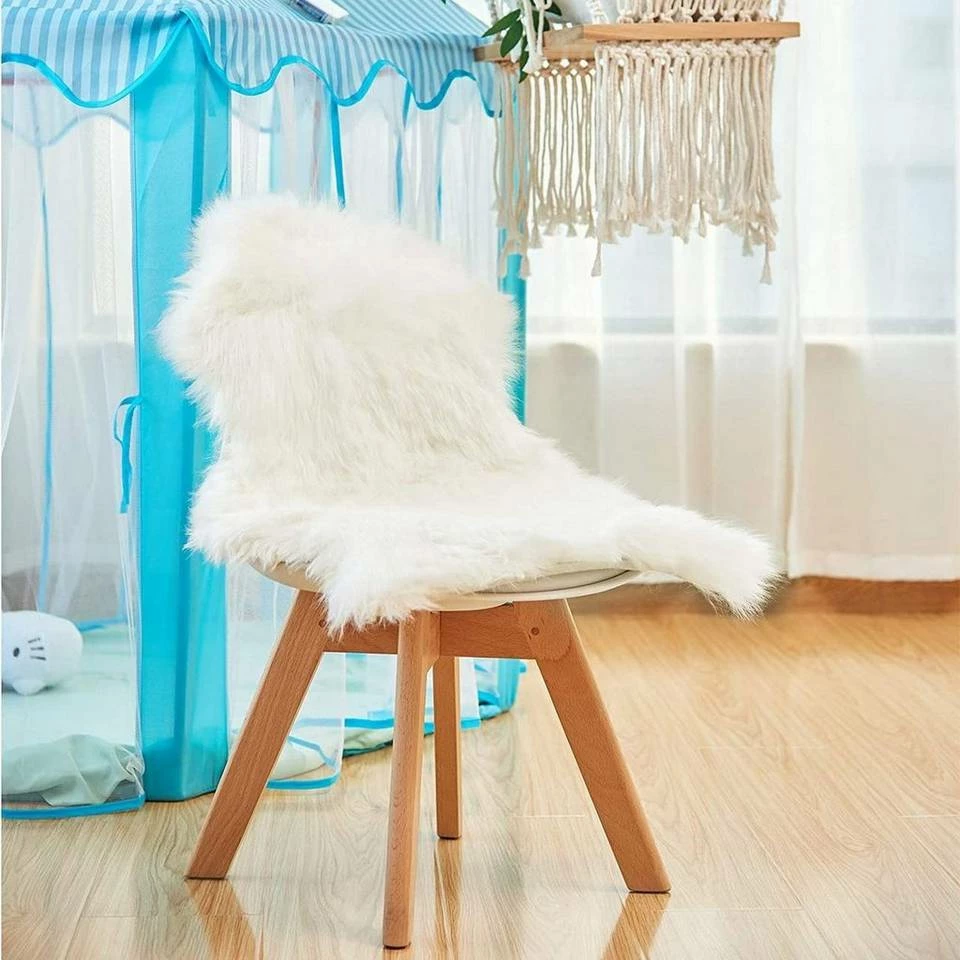 Teppich, EUGAD, Lammfell Schaffell echtes Naturfell Wohnzimmer Bettvorleger Sofa Matte Grau Weiß 25 Teppich, EUGAD, Lammfell Schaffell echtes Naturfell Wohnzimmer Bettvorleger Sofa Matte Grau Weiß – Bild 23