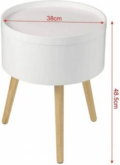 EUGAD Nachttisch, Beistelltisch mit Stauraum Nachtkommode Nachtschrank Holzbeine MDF 38x38x48,5cm Weiß -EUGAD Verkäufe 293d6d07 4388 5760 8087 2e7c7fc33791
