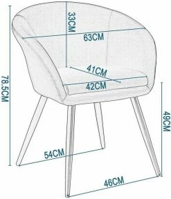 EUGAD Esszimmerstuhl, 2er-Set mit Armlehne, Retro Design, Samt, Metall Schwarz Dunkelgrau, Hellgrau -EUGAD Verkäufe 2a0941c9 a2c2 5615 904a d684419ba55a