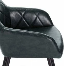 EUGAD Esszimmerstuhl, aus Kunstleder mit Armlehnen und Rückenlehne Gestell aus Metall Schwarz Braun, Dunkelbraun, Dunkelgrau -EUGAD Verkäufe 2bbbb48e 381c 5a19 ba5d fc442febb7df