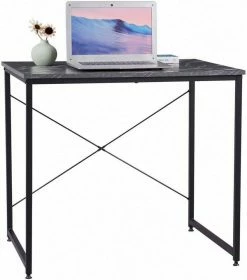 EUGAD Schreibtisch, Computertisch Esstisch Holz Stahl 80x60x70 cm Holz Vintage+schwarz Hell Eiche+schwarz, Hell Eiche+weiß, Marmor+schwarz -EUGAD Verkäufe 2c714b14 5cc1 5a27 beb4 d8bc64bef6fe