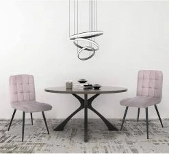 EUGAD Esszimmerstuhl (4 Stück), Küchenstuhl Polsterstuhl, mit Rückenlehne, Metallbeine, Sitzfläche aus Leinen, Hellgrau -EUGAD Verkäufe 2d3173cf a073 404a a216 00f361e7f167