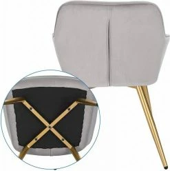 EUGAD Polsterstuhl (Set, 1 Stück), Esszimmerstuhl Küchenstuhl Samt, mit goldener Metallbeinen Blau, Bordeaux, Dunkelgrau, Dunkelgrün, Hellgrau, Rosa, Schwarz -EUGAD Verkäufe 2d581adc 64a3 52bd 8ef9 a0d727042b68