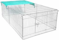 EUGAD Freigehege »0002TSL«, Freilaufgehege mit Sonnenschutz für Kleintiere