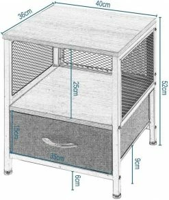 EUGAD Nachttisch (1-St), Nachtkommode mit Ablagen und Schubladen, Beistelltisch für Wohnzimmer, Nachtschrank für Schlafzimmer industrieller Stil, 40x52x36cm 11 EUGAD Nachttisch (1-St), Nachtkommode mit Ablagen und Schubladen, Beistelltisch für Wohnzimmer, Nachtschrank für Schlafzimmer industrieller Stil, 40x52x36cm -EUGAD Verkäufe 2ec69ee4 53df 4ae6 9438 89b252af7da8