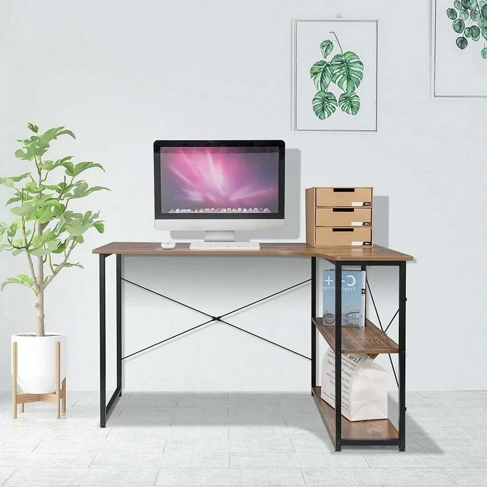 EUGAD Schreibtisch, mit Bücherregal 120x74x71,5 cm Schwarz Marmor Holz Vintage 14 EUGAD Schreibtisch, mit Bücherregal 120x74x71,5 cm Schwarz Marmor Holz Vintage – Bild 12