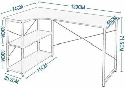 EUGAD Schreibtisch, PC-Tisch Bürotisch Arbeitstisch mit Bücherregal Holz 120x74x71,5 cm Hell Eiche Holz Vintage, Weiß+Hell Eiche 30 EUGAD Schreibtisch, PC-Tisch Bürotisch Arbeitstisch mit Bücherregal Holz 120x74x71,5 cm Hell Eiche Holz Vintage, Weiß+Hell Eiche -EUGAD Verkäufe 2fd469ba 334c 57f2 a0c7 45e96dfd08e4