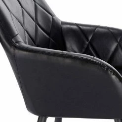 EUGAD Esszimmerstuhl, aus Kunstleder mit Armlehnen und Rückenlehne Gestell aus Metall Schwarz Braun, Dunkelbraun, Dunkelgrau -EUGAD Verkäufe 2ff56b0f b90d 55ef a6b9 81c698dd2ebe