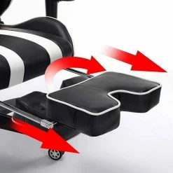 EUGAD Gaming-Stuhl (1 Stück), mit Fußstütze Racing Stuhl Drehstuhl Bürostuhl Schreibtischstuhl PC Stuhl mit Wippfunktion Höhenverstellbar Kunstleder Weiß Grau, Rot, Weiß -EUGAD Verkäufe 305deb27 8bc0 412a 9af3 970adc2d1aa3