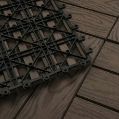 EUGAD WPC-Fliesen, WPC Fliesen Klickfliesen in Holzoptik 11 Stücke für 1m² Grau Anthrazit, Braun, Coffee, Hellgrau -EUGAD Verkäufe 32dab898 4674 5b87 93b7 00b5f5fe609b