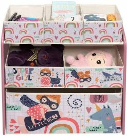 EUGAD Bücherregal, Kinder Aufbewahrungsregal Spielzeugregal Bücherregal Spielzeugkiste Kinderkommode Kindermöbel 3 Schichten mit 6 Kisten aus MDF Rosa -EUGAD Verkäufe 33178882 8215 5eca 9322 6429cc0802d7