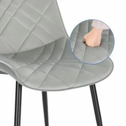 EUGAD Esszimmerstuhl (2 Stück), Küchenstuhl, Polsterstuhl Stuhl,Wohnzimmerstuhl ohne Armlehne, Metallbeine, Samt, Hellgrau Dunkelgrau, Schwarz 31 EUGAD Esszimmerstuhl (2 Stück), Küchenstuhl, Polsterstuhl Stuhl,Wohnzimmerstuhl ohne Armlehne, Metallbeine, Samt, Hellgrau Dunkelgrau, Schwarz -EUGAD Verkäufe 336bed63 85d8 4106 9a97 ff0ac722600e