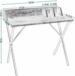 EUGAD Schreibtisch, 90x50x73CM Bürotisch PC Tisch Arbeitstisch für Home, Büro Metall + MDF Holzoptik Vintage -EUGAD Verkäufe 3375668b 083b 59d2 8d1f 021039ed5a7e