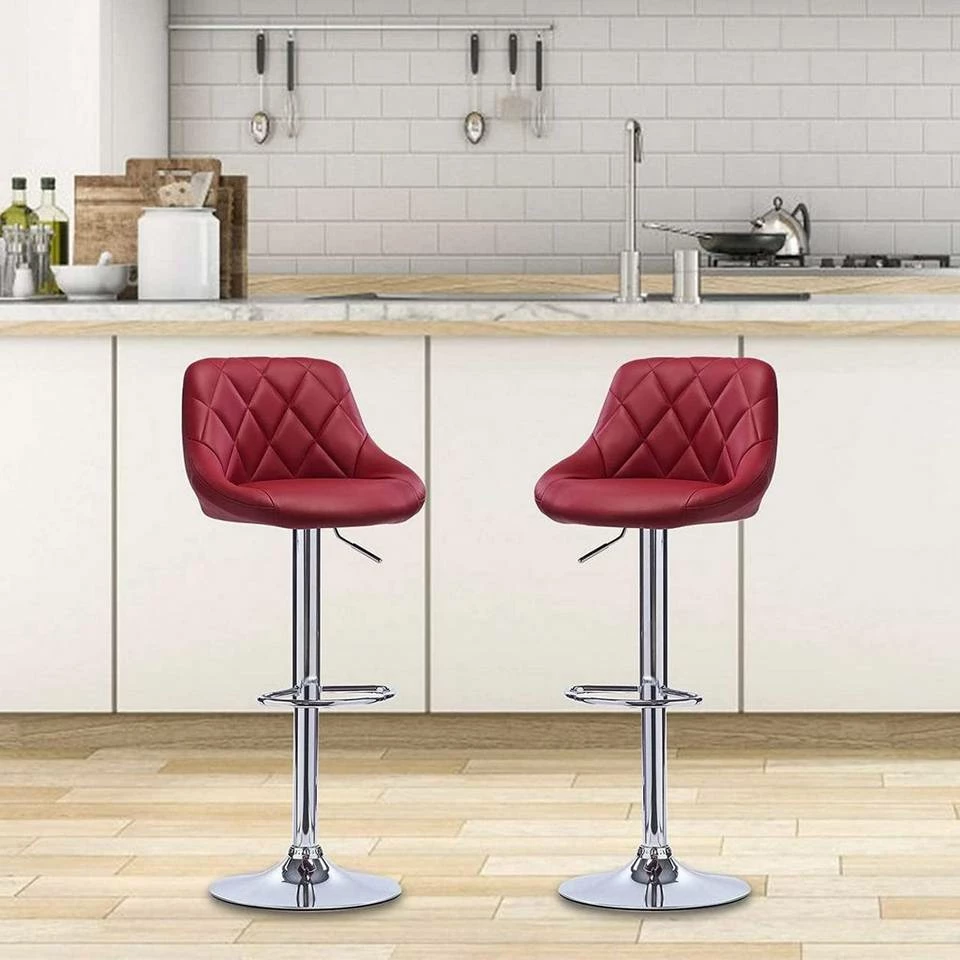 EUGAD Barhocker, 2er-Set Barstühle, höhenverstellbar, 360°drehbar Weiß Bordeaux, Cremeweiß, Grau, Khaki, Rot, Schwarz, Weiß 42 EUGAD Barhocker, 2er-Set Barstühle, höhenverstellbar, 360°drehbar Weiß Bordeaux, Cremeweiß, Grau, Khaki, Rot, Schwarz, Weiß – Bild 40