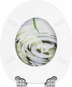 EUGAD WC-Sitz (1-St), Toilettensitz, WC Sitz mit Absenkautomatik, MDF, Holz, Softclose Scharnier Grüne Blätter, Holzfarbe, Lilie, Seestern, Seestern Am Strand, Seestern Sonnenuntergang, Stone, ‎Lila Blume und Stones -EUGAD Verkäufe 35d84459 3367 4ab9 a90f 272c3aebaefb