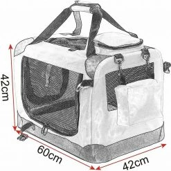 EUGAD Tiertransporttasche, Hundebox faltbar Hundetransportbox Auto Transportbox Reisebox Katzenbox Grau -EUGAD Verkäufe 370a66e2 f4a7 5401 8c81 9f4b287cdaf3
