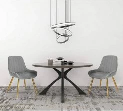 EUGAD Esszimmerstuhl, 4 Stücke Retro Küchenstuhl Sitzfläche aus Samt mit Metallbeine Dunkelgrün Bordeaux, Dunkelgrau, Dunkelgr&uuml;n, Hellgrau, Rosa, Schwarz -EUGAD Verkäufe 37ae5d8a ad8f 54af acd5 493f6071bb19