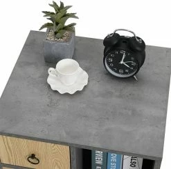 EUGAD Nachttisch (1-St), Nachtkommode mit 2 Schubladen und Ablagefach, Nachtschrank, Industrial-Design, Beistelltisch, Sideboard für Schlafzimmer, Wohnzimmer, einfach Aufbau -EUGAD Verkäufe 38d253e0 e3e0 4e98 bce6 7512a9ec4481