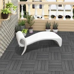 EUGAD WPC-Fliesen, 22 Stück WPC Terrassenfliesen 30x30cm Holzstruktur Coffee Anthrazit, Dunkelgrau, Hellgrau -EUGAD Verkäufe 38db3412 f63d 50ab 9b1f 65d9532acce9