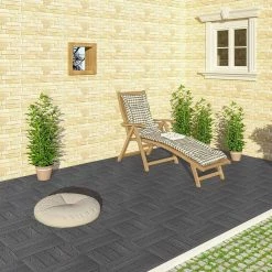 EUGAD WPC-Fliesen, 22 Stück WPC Terrassenfliesen 30x30cm Holzstruktur Coffee Anthrazit, Dunkelgrau, Hellgrau -EUGAD Verkäufe 3ae73d14 18a7 5e56 b8d8 d887f69e9567