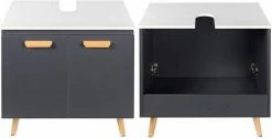 EUGAD Waschbeckenunterschrank Badschrank Unterschrank mit 2 Türe Weiß Grau, Schwarz, Weiß -EUGAD Verkäufe 3b701def c133 57ed b86c a9c5948c7662