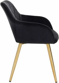 EUGAD Esszimmerstuhl (2 Stück), Wohnzimmerstuhl mit Armlehnen und Rückenlehne aus Samt Polsterstuhl Metallbeine in Gold Dunkelgrau Dunkelgrau | Dunkelgrau, Schwarz | Schwarz -EUGAD Verkäufe 3b8dcf6f 6265 5923 b112 b193a2678674