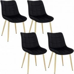 EUGAD Esszimmerstuhl, 4er-Set Küchenstühle Wohnzimmerstuhl mit Rückenlehne, Samt Sitzfläche, Gold Beine Grau Dunkelgrün, Rosa, Schwarz 46 EUGAD Esszimmerstuhl, 4er-Set Küchenstühle Wohnzimmerstuhl mit Rückenlehne, Samt Sitzfläche, Gold Beine Grau Dunkelgrün, Rosa, Schwarz -EUGAD Verkäufe 3bb8cdef aeaf 5460 a075 ff6475daad42