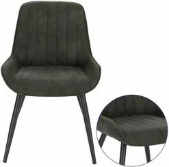 EUGAD Esszimmerstuhl, Polsterstuhl 2er-Set,Sitzfläche aus Stoffbezug Anthrazit, Dunkelbraun, Dunkelgrau -EUGAD Verkäufe 3bee3605 4a64 543b 96f4 16419b3ee41e
