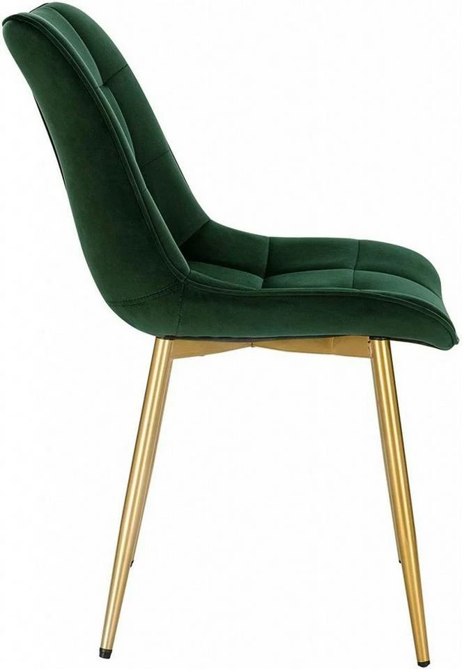 EUGAD Esszimmerstuhl, 4er-Set Küchenstühle Wohnzimmerstuhl mit Rückenlehne, Samt Sitzfläche, Gold Beine Grau Dunkelgrün, Rosa, Schwarz 25 EUGAD Esszimmerstuhl, 4er-Set Küchenstühle Wohnzimmerstuhl mit Rückenlehne, Samt Sitzfläche, Gold Beine Grau Dunkelgrün, Rosa, Schwarz – Bild 23