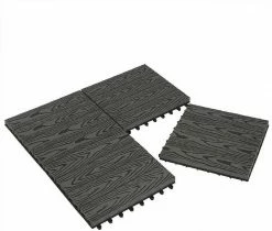 EUGAD WPC-Fliesen, WPC Fliesen Klickfliesen in Holzoptik 22 Stücke für 2m² Hellgrau Anthrazit, Braun, Coffee -EUGAD Verkäufe 3c3c73c6 fae4 5177 bdb0 a52e3eb10057