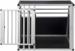 EUGAD Tiertransportbox, Hundetransportbox Alu Hundebox Reisebox Autobox für große Hunde Husky Samojede Weimaraner Border Collie Chow-Chow Shetland Sheepdog 80 x 65 x 65 cm XL Schwarz -EUGAD Verkäufe 3cf36d85 9070 541e a7f0 0f13040eaaac